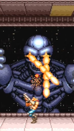 Contrat Spirits Boss Big Fuzz Contra 3 The Alien Wars Super Nintendo SNES SFC