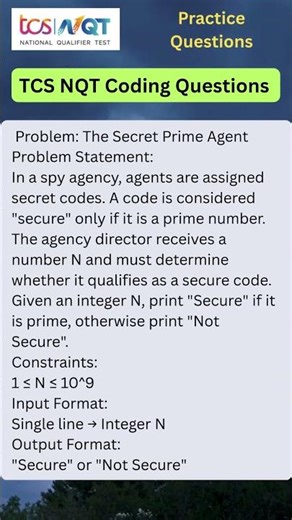 TCS NQT Coding Questions for Practice | 2026 | Comment solving Method