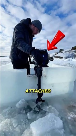 They Built a BOAT Out of ICE?! 😱 (It Actually Works!) #shorts