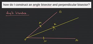 how do I construct an angle bisector and perpendicular bisector... | Filo