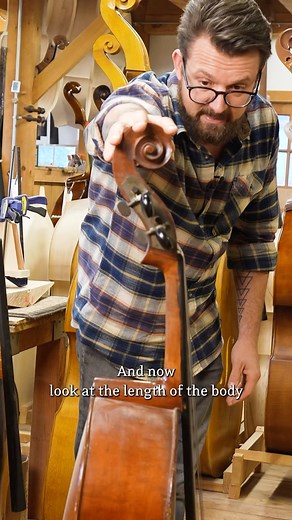 We're talking church basses. Often people comment that they look like a cello, and they kind of do, but there are differences. The body is bigger, the neck is shorter, and we don't quite know how it was tuned. What your thoughts? Chime in and we'll continue the conversation! #musichistory #earlymusic #churchbass #abrahamprescott #uptonbass #historicalinstruments | Upton Bass String Instrument Co.