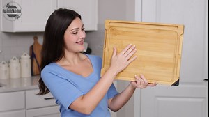 Naturebound Bamboo Cutting Board with Containers and Strainer