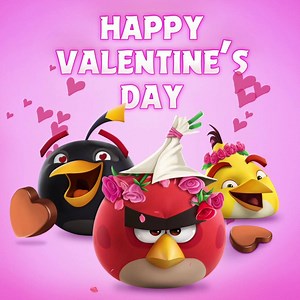 No matter how grumpy you are, there's always love in your life! Happy Valentine's Day ☺️💕 | Angry Birds
