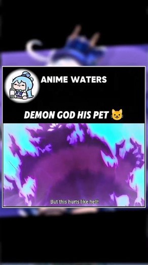 Demon God became a cat 😺 #animeshorts #animemoments