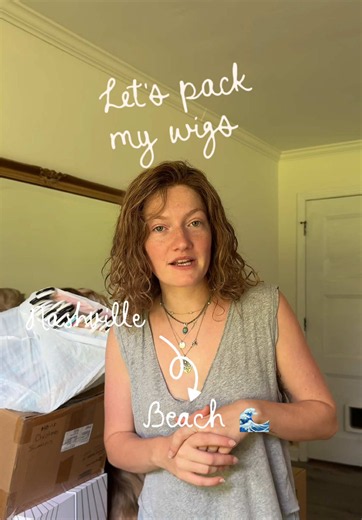 the most practical and protective way I could think to move my wigs #wig #hairloss #trichitillomania #moving