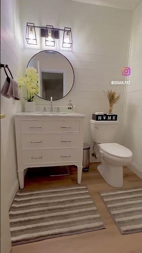 Remodeling a powder room #remodel #bathroom #powderroom #modernfarmhouse