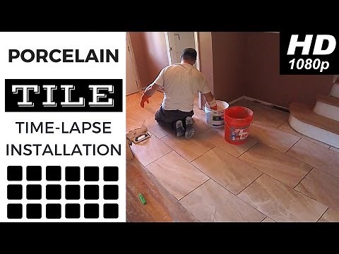Time Lapse Installation of 24" X 12" Porcelain Floor Tiles
