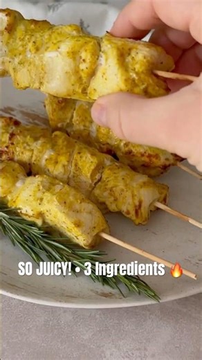 I Made the JUICIEST Chicken Skewers… and It’s ONLY 3 Ingredients! 😍🔥
