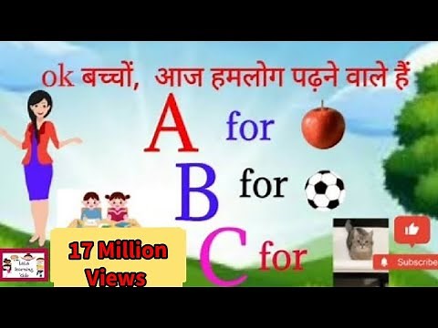 A for Apple B for Ball with kids and kids voice / A for APPLE / ABCD / Alphabet Song / A to Z letter