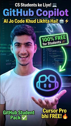 GitHub Copilot Free for Students 🤯 AI Writes Code Itself! #shorts