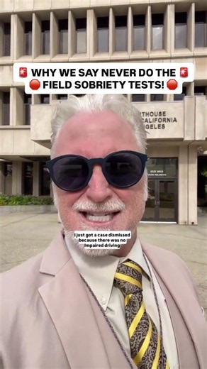 Never drive impaired. And never do the field sobriety tests. #educational