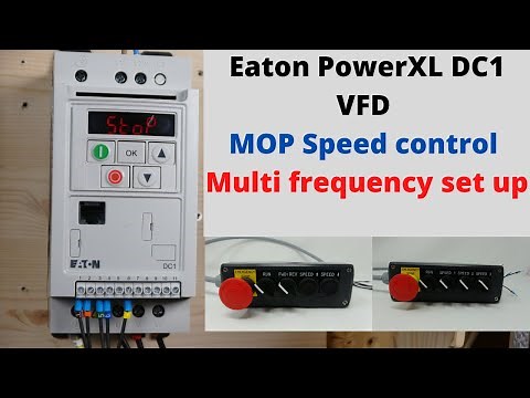 Eaton PowerXL DC1 VFD, MOP Speed control, Multi frequency set up.( English)