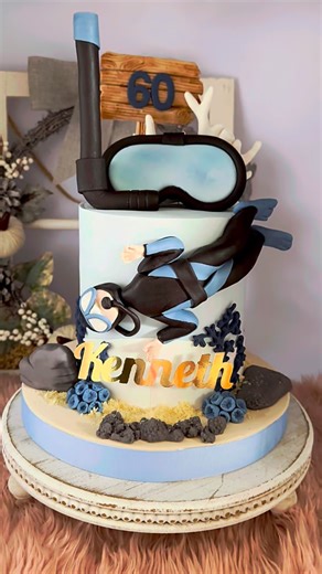 Cakes, Cookies & Co. 🇵🇭 on Instagram: "Dive deep into the ocean with your goggles and flippers! #scubadivingcake #customcakesph #cakesph #cakesmanila #cakestagram #cakescookiesandco #makingyoursweetdreamscometrue"