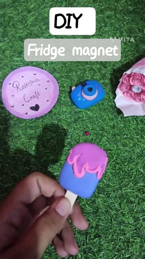 DIY ice cream fridge magnet 🍦🍦🍦4