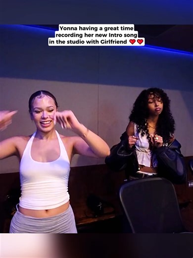 Yonna YonnaJay recording new intro song in the studio with singer Girlfriend #yonna #yonnajay