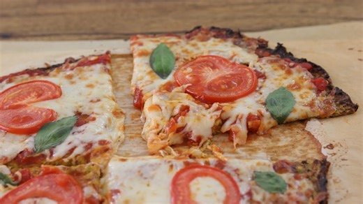 What happens when you turn zucchini into a Christmas pizza crust