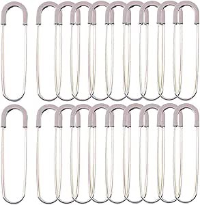 Amazon.com: Large Safety Pins Sewing Pins - 7 Color 80mm Metal pins Giant Jumbo Safety Pins for for Clothing Apparel Accessories DIY Sewing (Silver 20pcs)