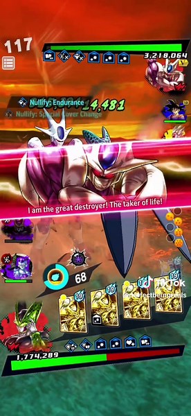 Perfect Cell Dominates in Dragon Ball Legends Battle