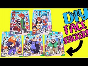 Zootopia 2 Movie DIY Silly Face Stickers with Judy, Nick, Flash, Gary Snake Dolls