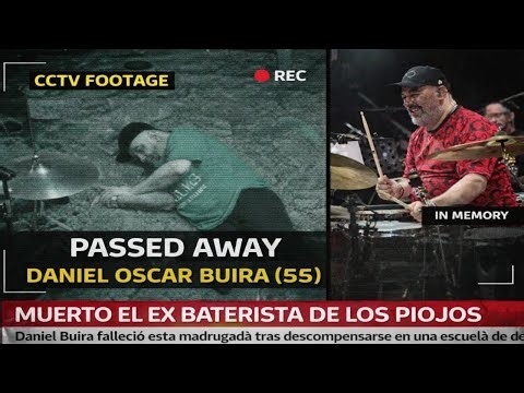 Imágenes de CCTV muestran al baterista argentino Daniel Buira desplomándose y falleciendo 55 años