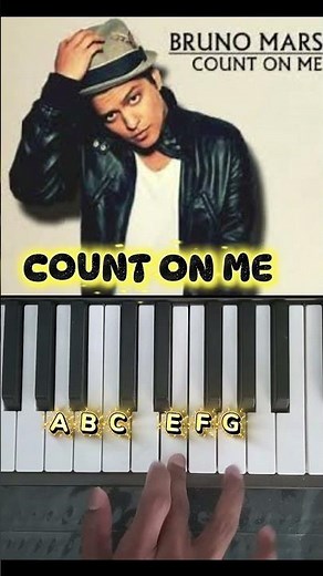 Count on Me Bruno Mars on Piano Tutorial #piano #countonme #shorts