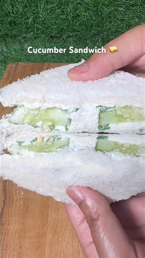 Cucumber Cheese Sandwich 🥪 #sandwich #cucumbersandwich
