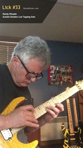 Lick #33 – Randy Rhoads : Suicide Solution Live Tapping Solo #Tapping #OpenString