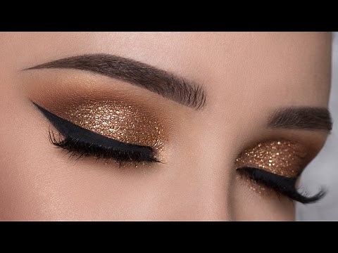 EASY Copper Glitter Smokey Eye Makeup Tutorial
