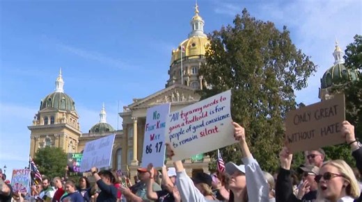 Thousands in Iowa rally against Trump administration with 'No Kings' protests