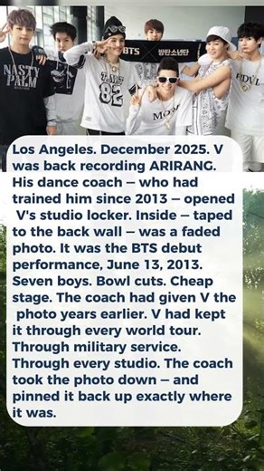 What V's Dance Coach Found in His Studio Locker After the Comeback Will Destroy You