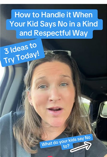 How to handle it when your kid says no in a kind and respectful way. Our kids just want to be heard. If they want to know that we hear them and see them. Use these three gentle parenting tips that you can implement today. #g#gentleparentingr#respectfulparentingp#parentsontiktokk#kindnessmattersb#boundarysetting