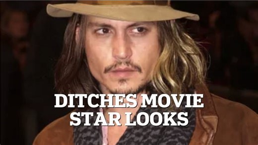 Johnny Depp embraces a grungy rock star image