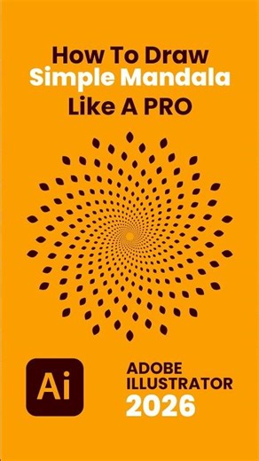 How to draw Simple MANDALA ✨like a PRO #shorts #adobeillustrator