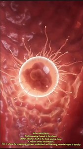 From a tiny embryo to the beginning of pregnancy. 🥹❤️ Watch implantation happen! 🤰🏽✨