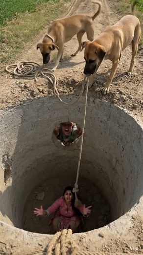 Incredible! Smart Dogs Save Woman from Deep Well! 🐕
