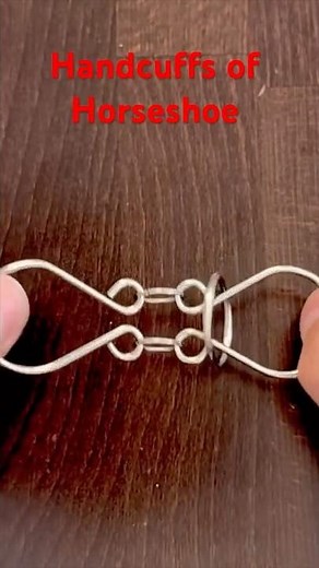 How to solve: Handcuffs or Horseshoe Metal Puzzle #metalpuzzle #hanayama #solution
