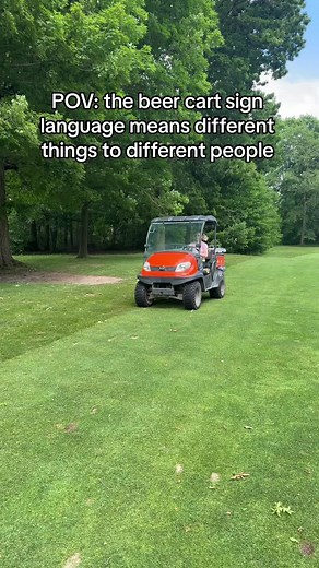 Thumbs up means “i dont need a drink”🤣🤣⛳️ #tamarackridge #ontariogolf #golfnorth #golf #golfnorthproperties #beercart #bevcartgirls #ontatio #thumbsup #funny