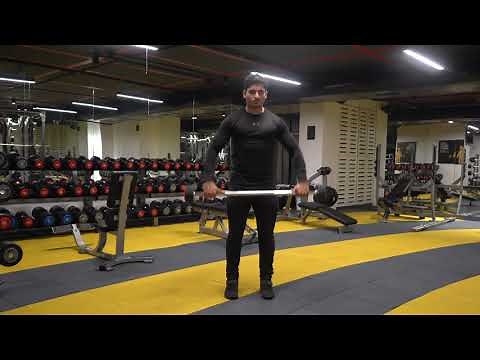 Barbell Wide Grip Upright Rows