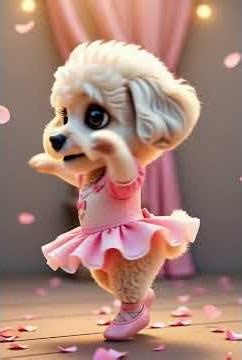 Ballet Poodle on a Pink Stage 🌸🐩 | Cutest Dance Ever