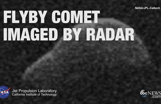 Comet's Close Brush With Earth Seen in Radar Images