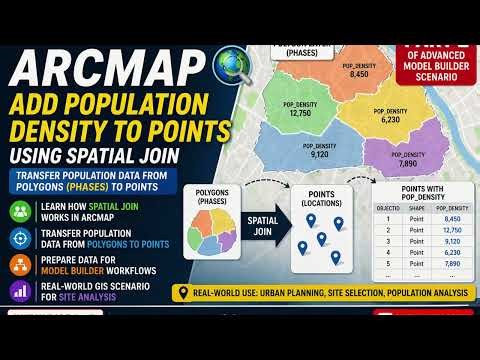 ArcMap Spatial Join Explained | Add Population Density to Points (Real Example)