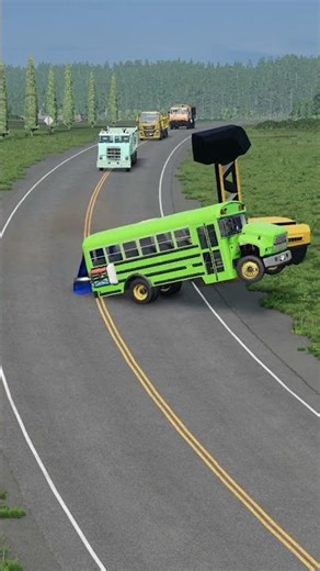 Ambulance, Log Truck, Jet Bus vs Destroyer Machine