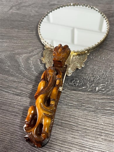 Vintage Chinese Hand Mirror - Etsy