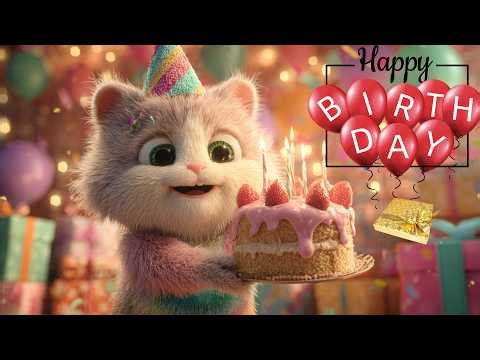 Happy Birthday Celebration with Cute Cats 🐱 | Cat Birthday Video 🎈