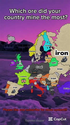 Which ore does your country mine the most??? #map #geographythroughmaps #history