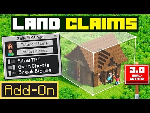 Land Claims Add-On v3.0 | Minecraft Bedrock Marketplace Trailer