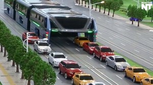 1.8M views · 12K shares | The bus of the future can drive straight over traffic | NowThis Earth | Facebook