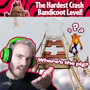 1.3M views · 9.8K reactions | The Hardest Crash Bandicoot Level! | PewDiePie | Facebook