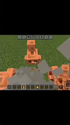 Minecraft campfire with copper golem #minecraft #shortsvideo #gaming #trending