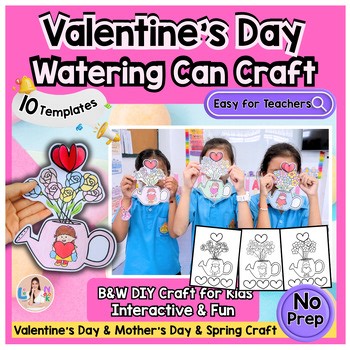 Valentine’s Day Watering Can Craft | D.I.Y.Coloring | PrintableActivity I Art